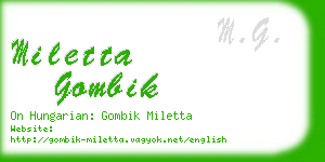 miletta gombik business card